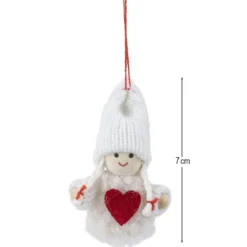 Winter-Püppchen, Leni & Arne, 6,5cm hoch, 2 Stück