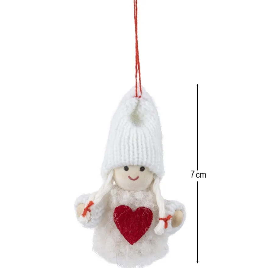 Winter-Püppchen, Leni & Arne, 6,5cm hoch, 2 Stück