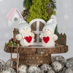 Winter-Püppchen, Leni & Arne, 6,5cm hoch, 2 Stück