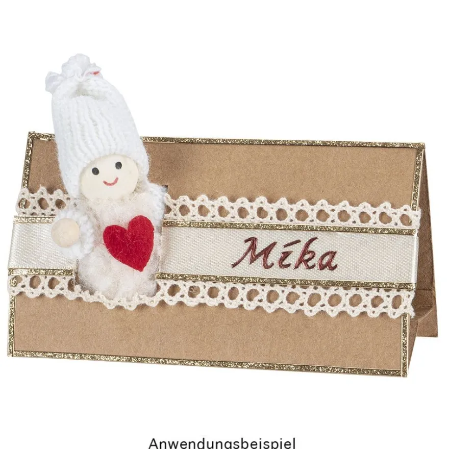 Winter-Püppchen, Leni & Arne, 6,5cm hoch, 2 Stück