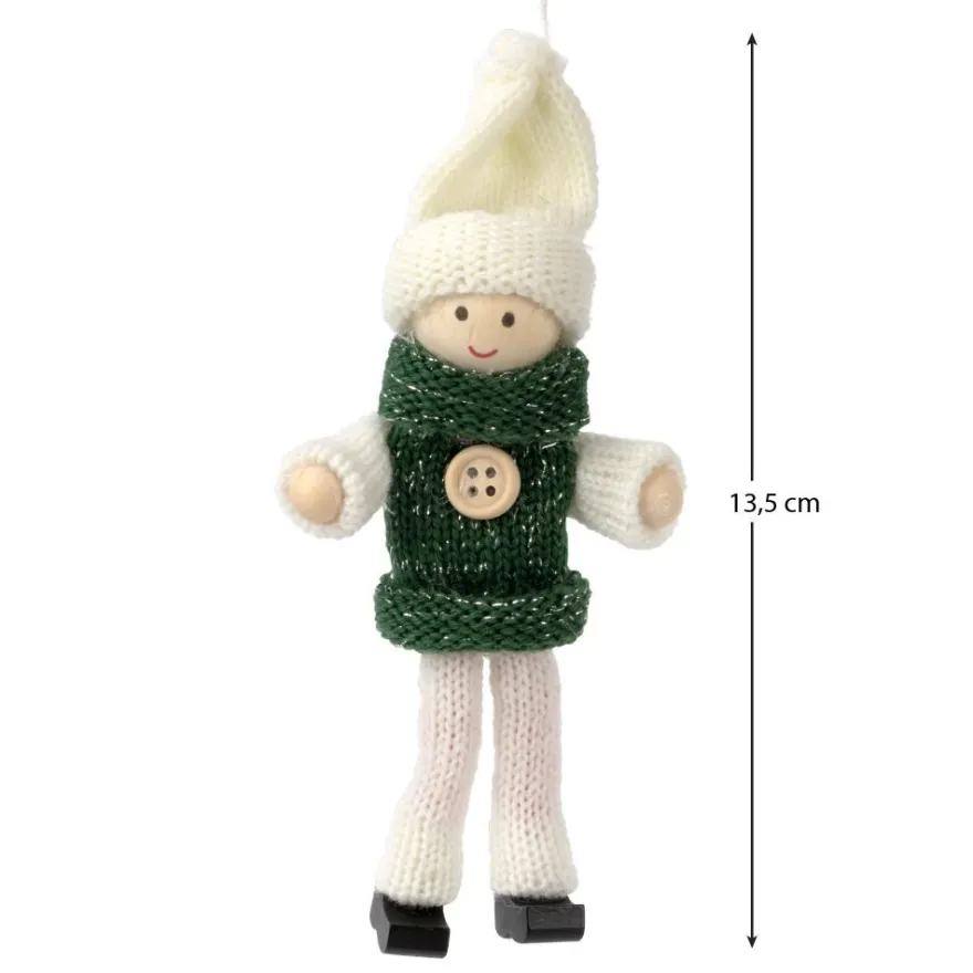 Winter-Püppchen, Luisa & Janosch, 13,5cm hoch, 2 Stück