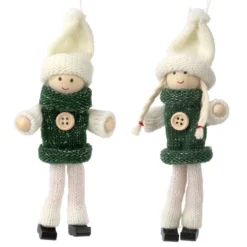 Winter-Püppchen, Luisa & Janosch, 13,5cm hoch, 2 Stück