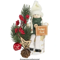 Winter-Püppchen, Luisa & Janosch, 13,5cm hoch, 2 Stück