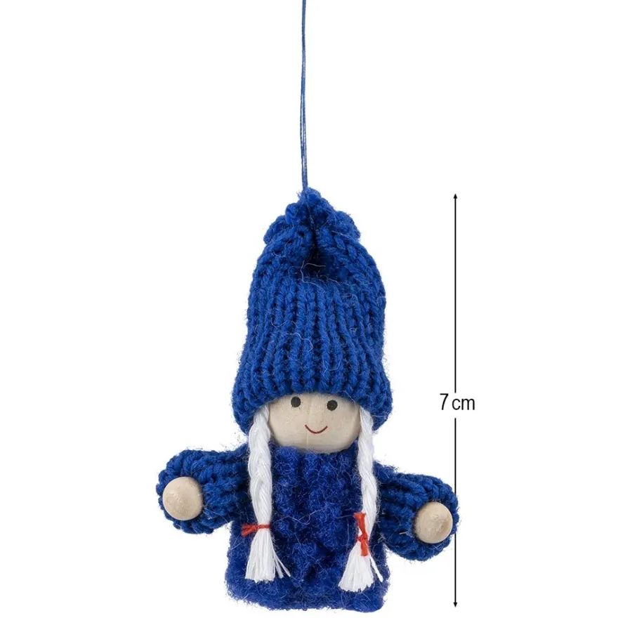 Winter-Püppchen, Mia & Leon, 7cm hoch, 2 Stück