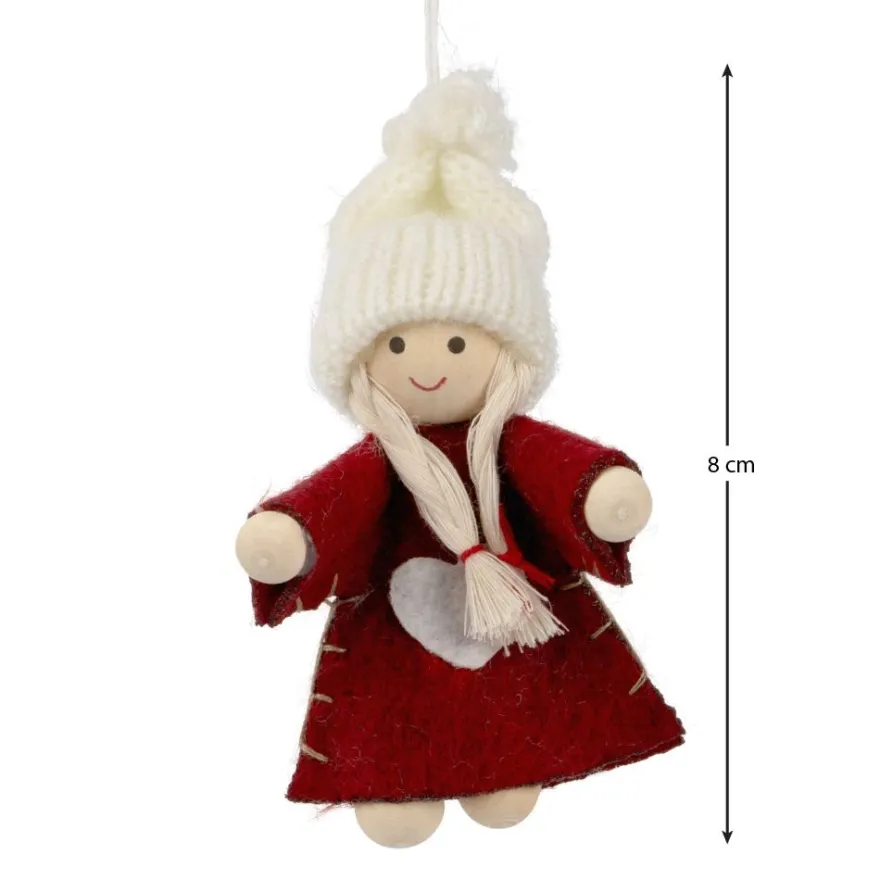 Winter-Püppchen, Polly & Alvin, 8cm hoch, 6 Stück
