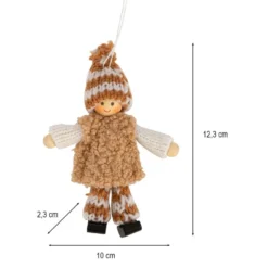 Winter-Püppchen, Valentin, 12,3cm hoch, 3 Stück