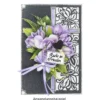 XL 3-D Motive, Blumen in Blau-Violett, 8,5-12cm, 10 Stück