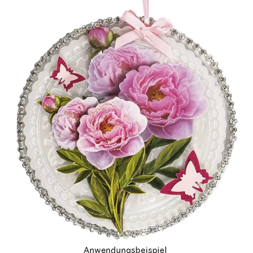 XL 3-D Motive, Blumen-Sträußchen, 8,5-15cm, 10 Motive