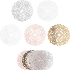 XL-Laser-Ornamente, Zierdeckchen 12, verschiedene Farben, Ø 20cm, 10 Stück