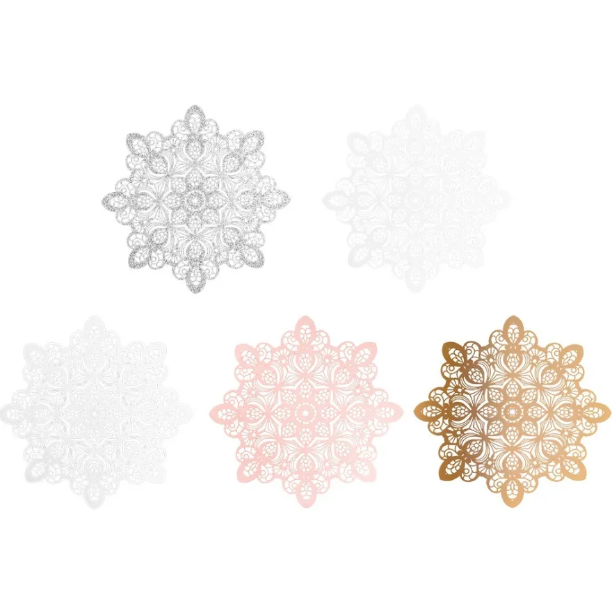 XL-Laser-Ornamente, Zierdeckchen 13, verschiedene Farben, Ø 20cm, 10 Stück