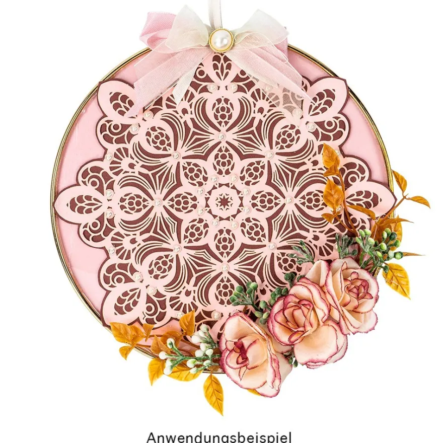 XL-Laser-Ornamente, Zierdeckchen 13, verschiedene Farben, Ø 20cm, 10 Stück