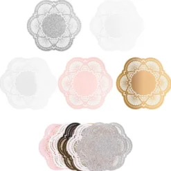 XL-Laser-Ornamente, Zierdeckchen 7, verschiedene Farben, Ø 20cm, 10 Stück