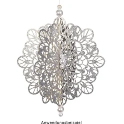 XL-Laser-Ornamente, Zierdeckchen 5, verschiedene Farben, Ø 20cm, 10 Stück