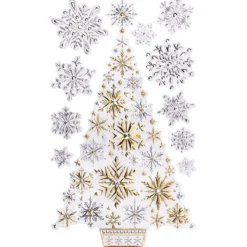 XL Relief-Sticker, Christbaum, 41cm x 24cm