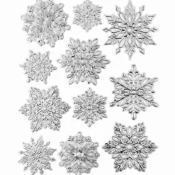 XL Relief-Sticker für die Wand, Eiskristall 2, 35cm x 27,5cm