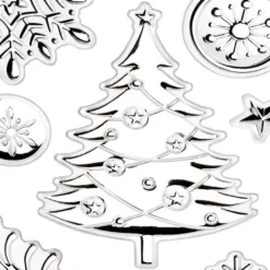 XL Relief-Sticker, Weihnachtsszene 2, 41cm x 24cm
