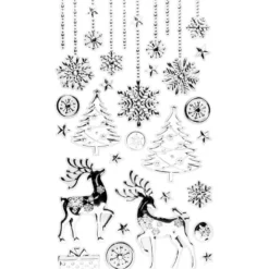 XL Relief-Sticker, Weihnachtsszene 2, 41cm x 24cm