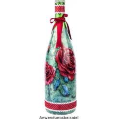 Zauberfolien "Herzlichen Glückwunsch", Schrumpffolie für Ø 9cm, 24cm hoch, 2 Stück