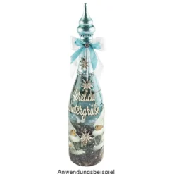 Zauberfolien, Herzliche Wintergrüße, Schrumpffolien für Ø 9cm, 25cm hoch, 2 Stück