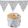 Ziehband "Stern", 5cm breit, 2,5m lang, silber