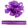 Ziehrüschen-Band, Organza, 1cm breit, 10m lang, violett