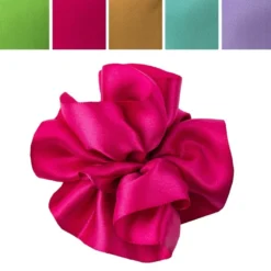 Zieh-Rüschen, Satin, Pastell-Farben, 1m x 3,8cm, 10 Stück
