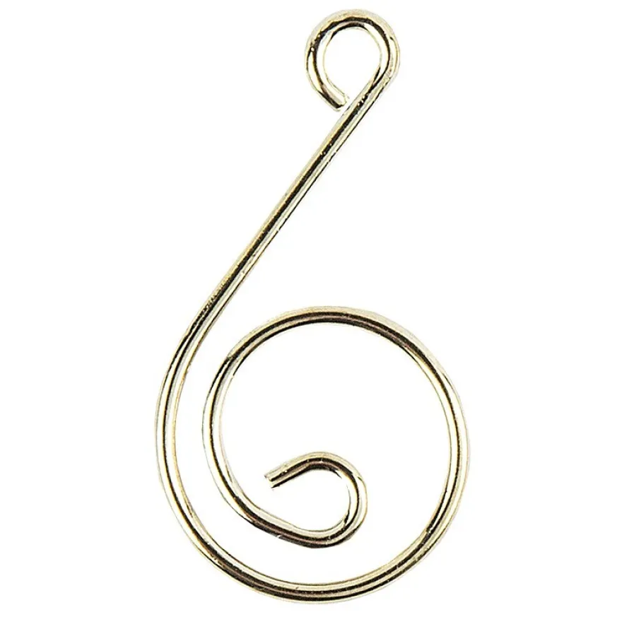 Zier-Aufhänge-Ösen, 2,2 x 3 cm, 20 Stück, gold