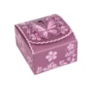 Zier-Faltboxen, Design 4, 7cm x 7,5cm x 4cm, aubergine mit rosafarbener Perlmuttveredelung, 10 Stück