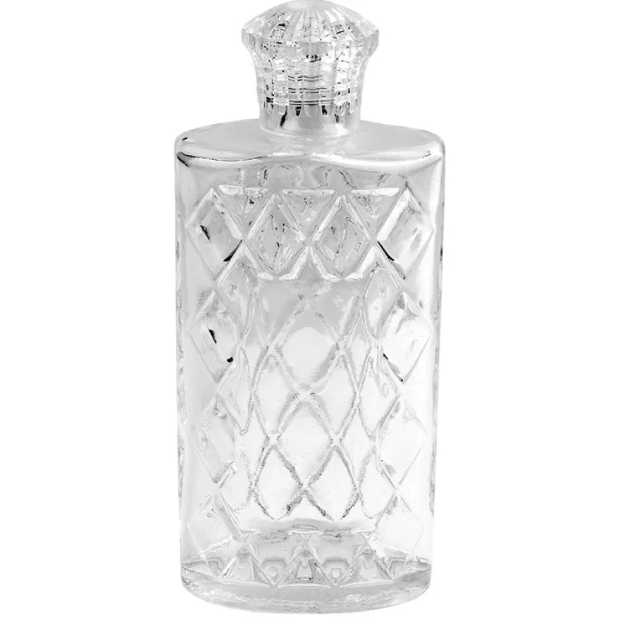 Zier-Glasflasche, Oxford, 18cm x 7,5cm x 4,2cm, max. Füllmenge: 250ml