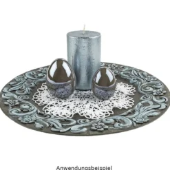 Zierteller, Rohlinge, Ø 33cm, 3 versch. Randdekore, 3 Stück