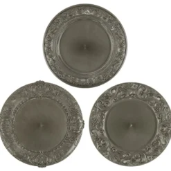 Zierteller, Rohlinge, Ø 33cm, 3 versch. Randdekore, 3 Stück
